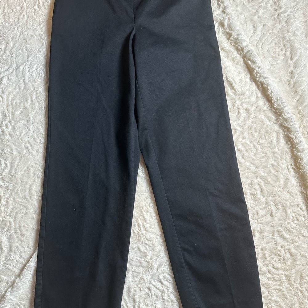 Alfred Dunner Black Pull On Pants Size 8 Stretch Comfort Waist